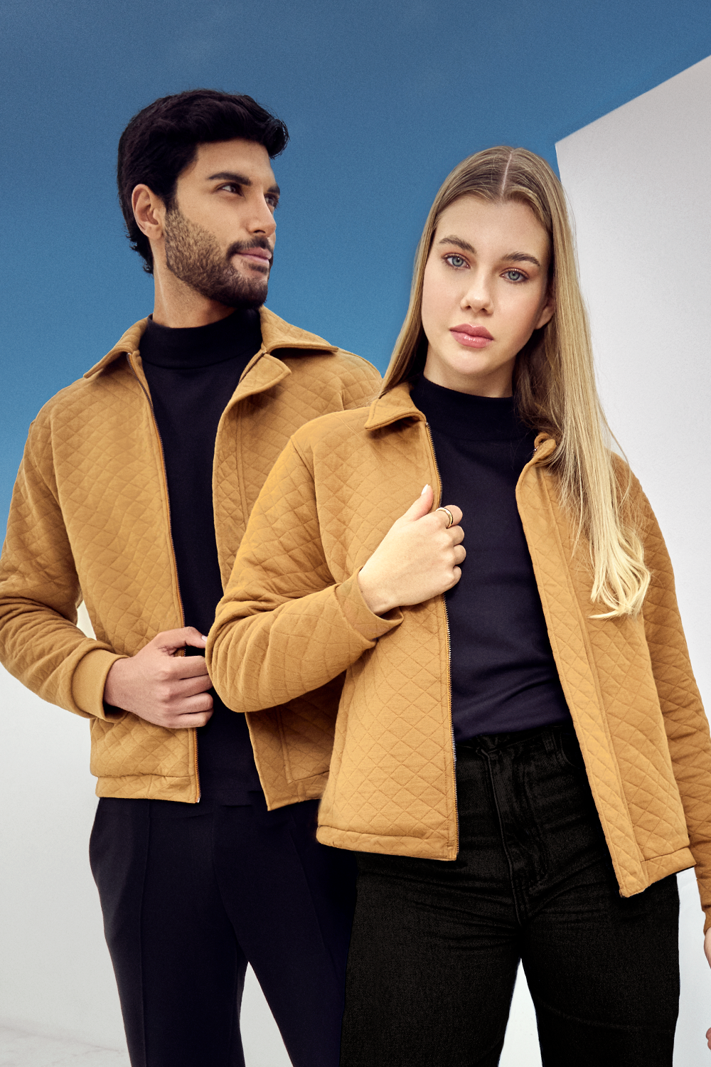 Duo Quilted Jacket Camel