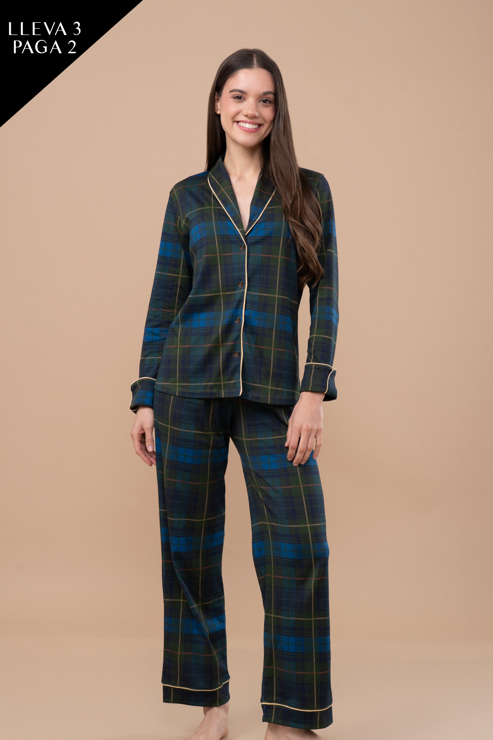 Pijama Tartán Women | Green Print