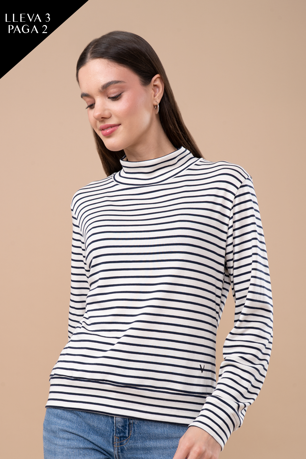 High Neck Women | Line Marine