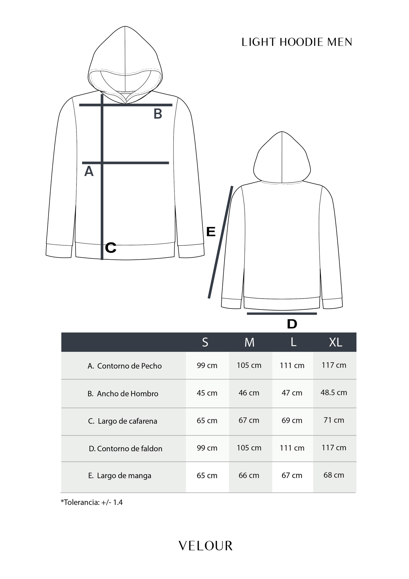 LIGHT HOODIE MEN - WHITE