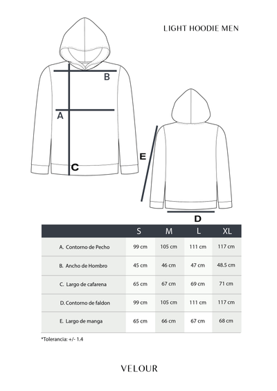 LIGHT HOODIE MEN - WHITE