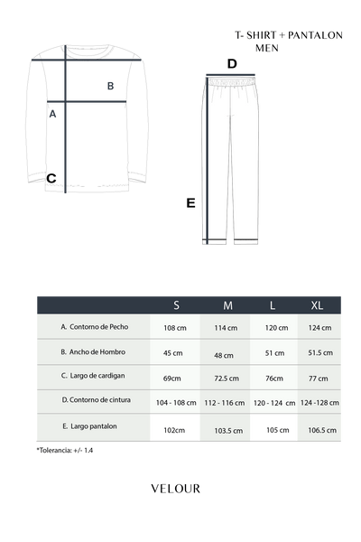 Pijama Classic Men | Coffee Line