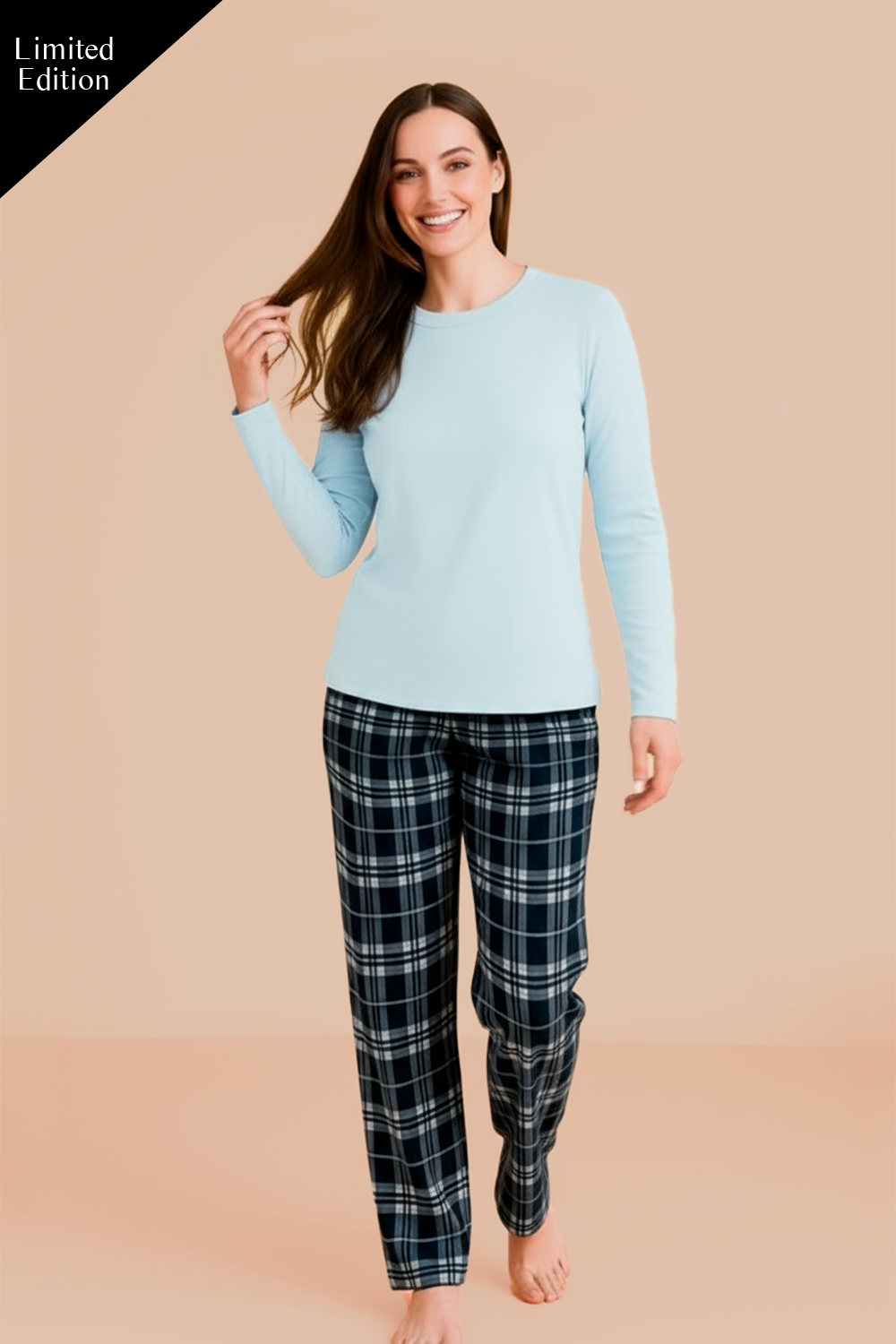 Pijama Tartán Women | Blue Semi Print