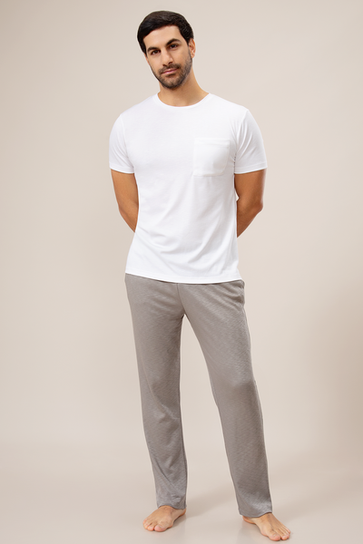 Pijama Essential Men - White Gray