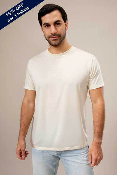 T-shirts Crew Lightweight M - Bone White