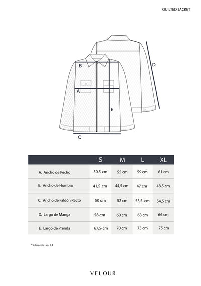 QUILTED JACKET UNISEX23 INDIGO HEATHER
