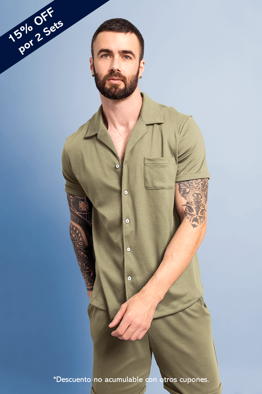 Set Camisa + Short - Olive