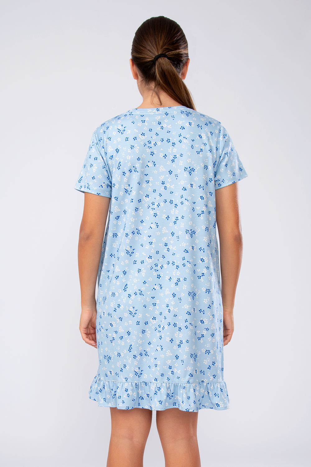 PIJAMA DRESS PRINT CELESTE