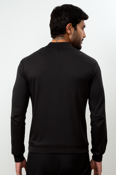 HIGH NECK ML SEMI SLIM FIT BLACK