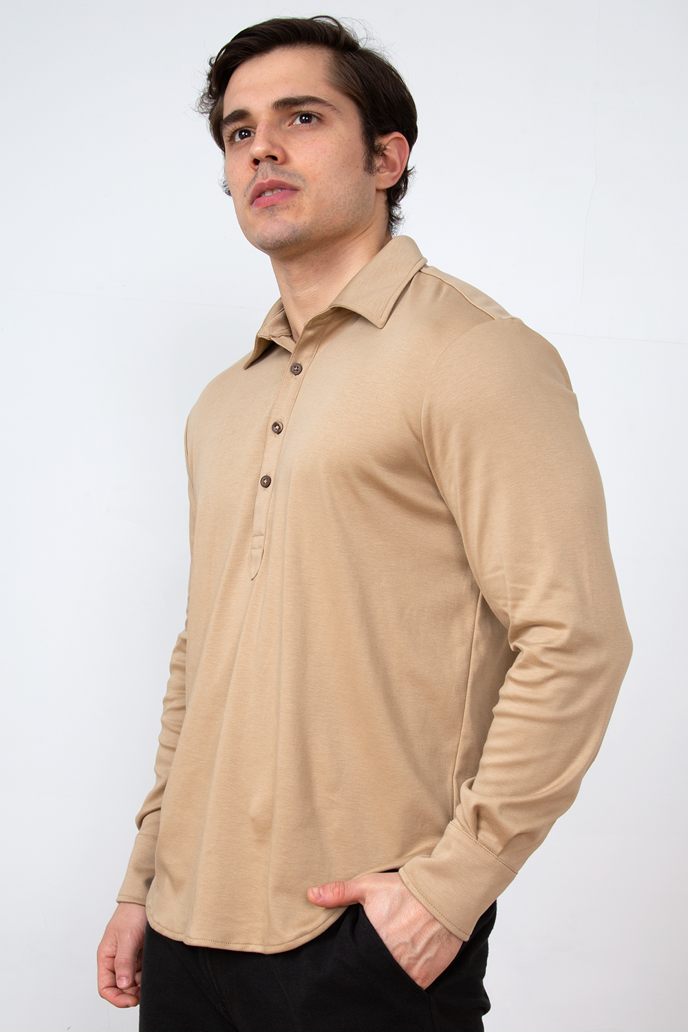 CAMISA POLO HOMBRE, CAMEL