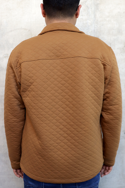 Quilted Jacket Men Camel