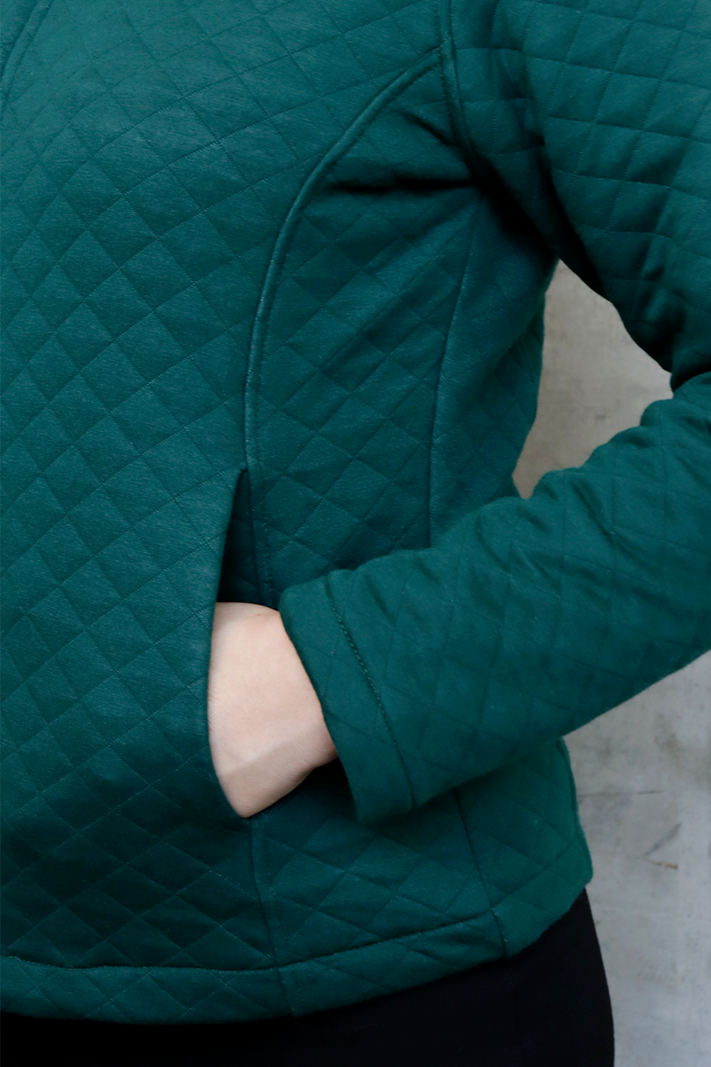 Quilted Jacket Women Green