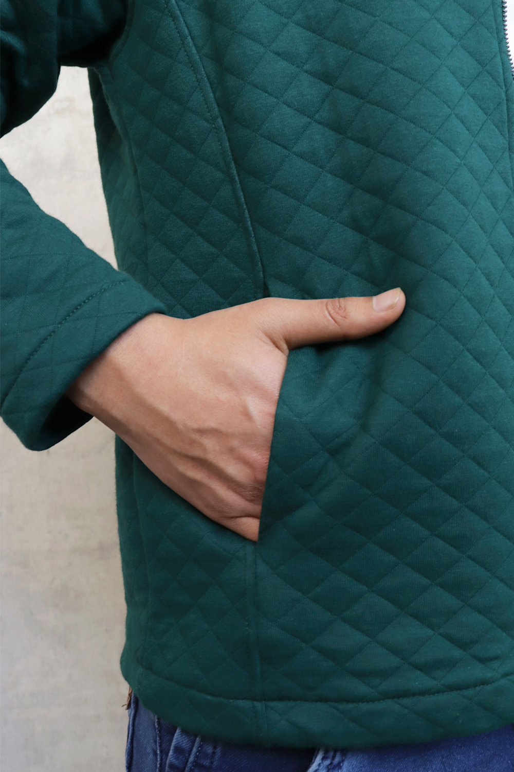 Quilted Jacket Men Green