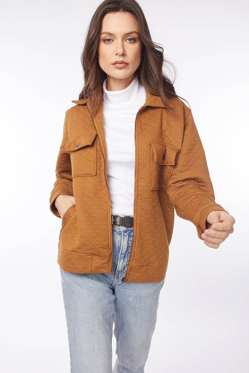 QUILTED JACKET UNISEX SADDLE
